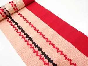 アンティーク　よろけ縞模様織り出し八寸帯地反物